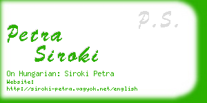 petra siroki business card